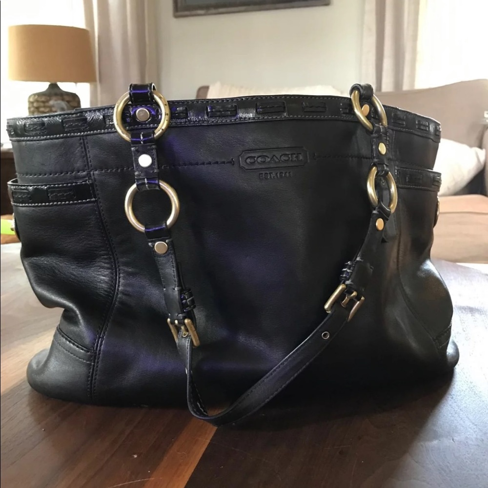 Coach leather tote